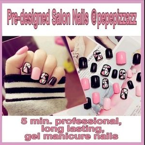 Bright Geometric PRESS ON GLUE ON FREE SALON QUALITY GLUE ✨️